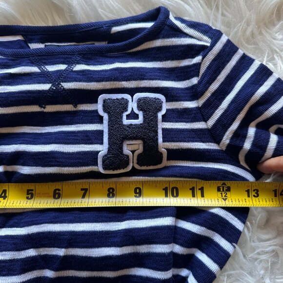 Tommy Hilfiger Navy Striped Girl Sweater Dress Small Nautical Coastal Resort - Picture 6 of 10